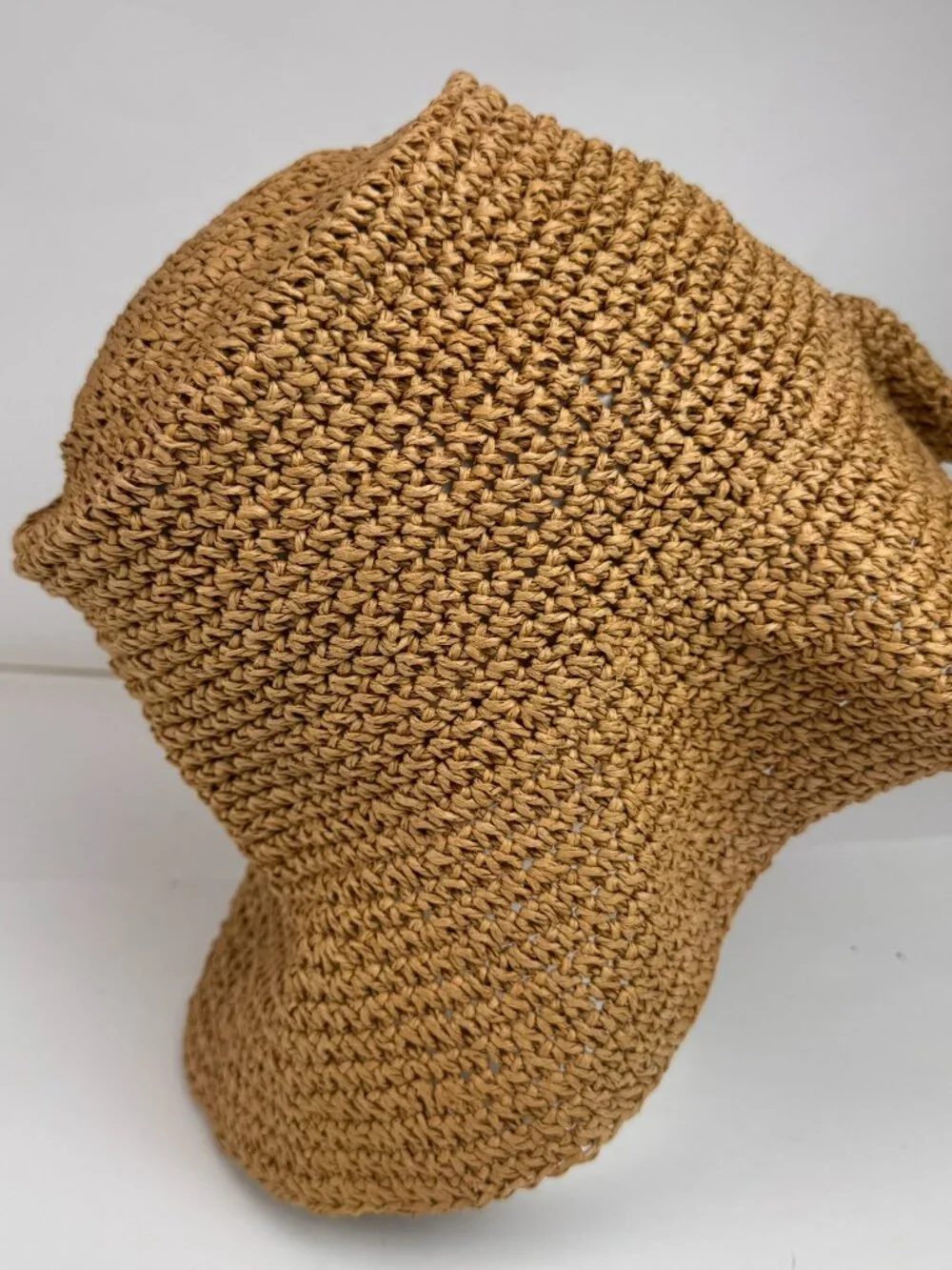 Madewell Woven Straw Paper Sun Bucket Hat M/L NP770 Brown Spring 2024
